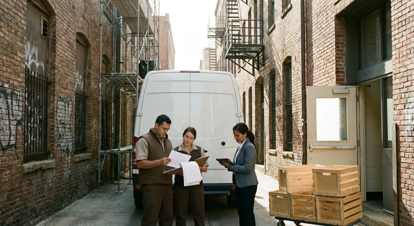 Joliet alley delivery access and clearance check